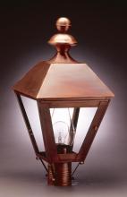 Northeast Lantern 1123-AB-CIM-CSG - Post Antique Brass Medium Base Socket With Chimney Clear Seedy Glass