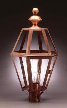 Northeast Lantern 1623-AB-CIM-CSG - Post Antique Brass Medium Base Socket With Chimney Clear Seedy Glass