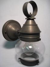 Northeast Lantern 2015-AC-MED-CSG - Onion Wall No Cage Antique Copper Medium Base Socket Clear Seedy Glass