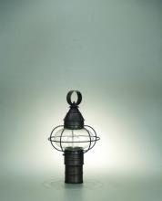 Northeast Lantern 2523-AC-MED-CSG - Caged Onion Post Antique Copper Medium Base Socket Clear Seedy Glass