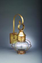 Northeast Lantern 2531-AB-MED-CSG - Caged Onion Wall Antique Brass Medium Base Socket Clear Seedy Glass