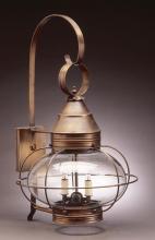 Northeast Lantern 2571-AC-LT2-CSG - Caged Onion Wall Antique Copper 2 Candelabra Sockets Clear Seedy Glass