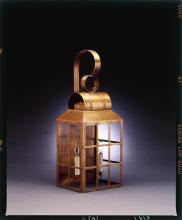 Northeast Lantern 8141-AC-CIM-CSG - Culvert Top H-Bars Wall Antique Copper Medium Base Socket With Chimney Clear Seedy Glass