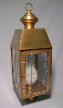 Northeast Lantern 8353-AB-CIM-CSG - H-Rod Post Antique Brass Medium Base Socket With Chimney Clear Seedy Glass